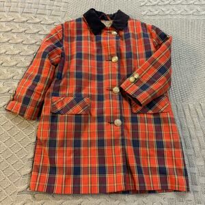 Vintage Berni Red & Blue Plaid Coat ~ 6